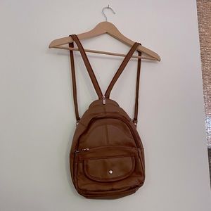 Mini backpack leather